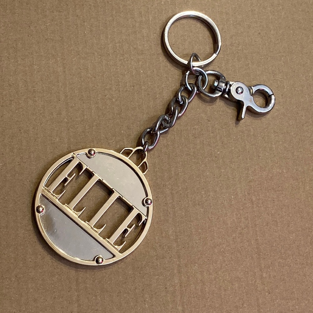 Elle key chain metal heavy large size substantial